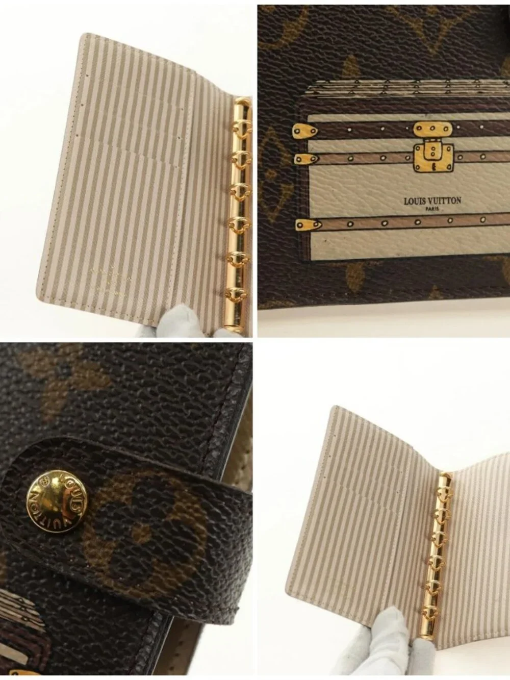 LOUIS VUITTON Monogram Trunk Agenda PM Day Planner Cover R20028 LV Auth BA12979V